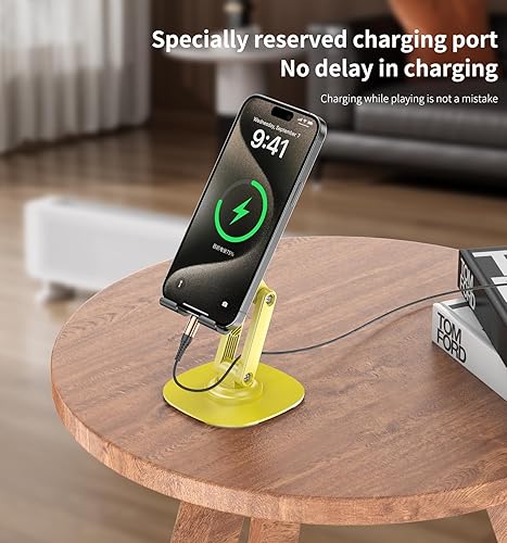 Miniatura 5 de CXTX Soporte giratorio para teléfono móvil de 360 grados, base de soporte plegable para teléfono de escritorio totalmente ajustable, soporte