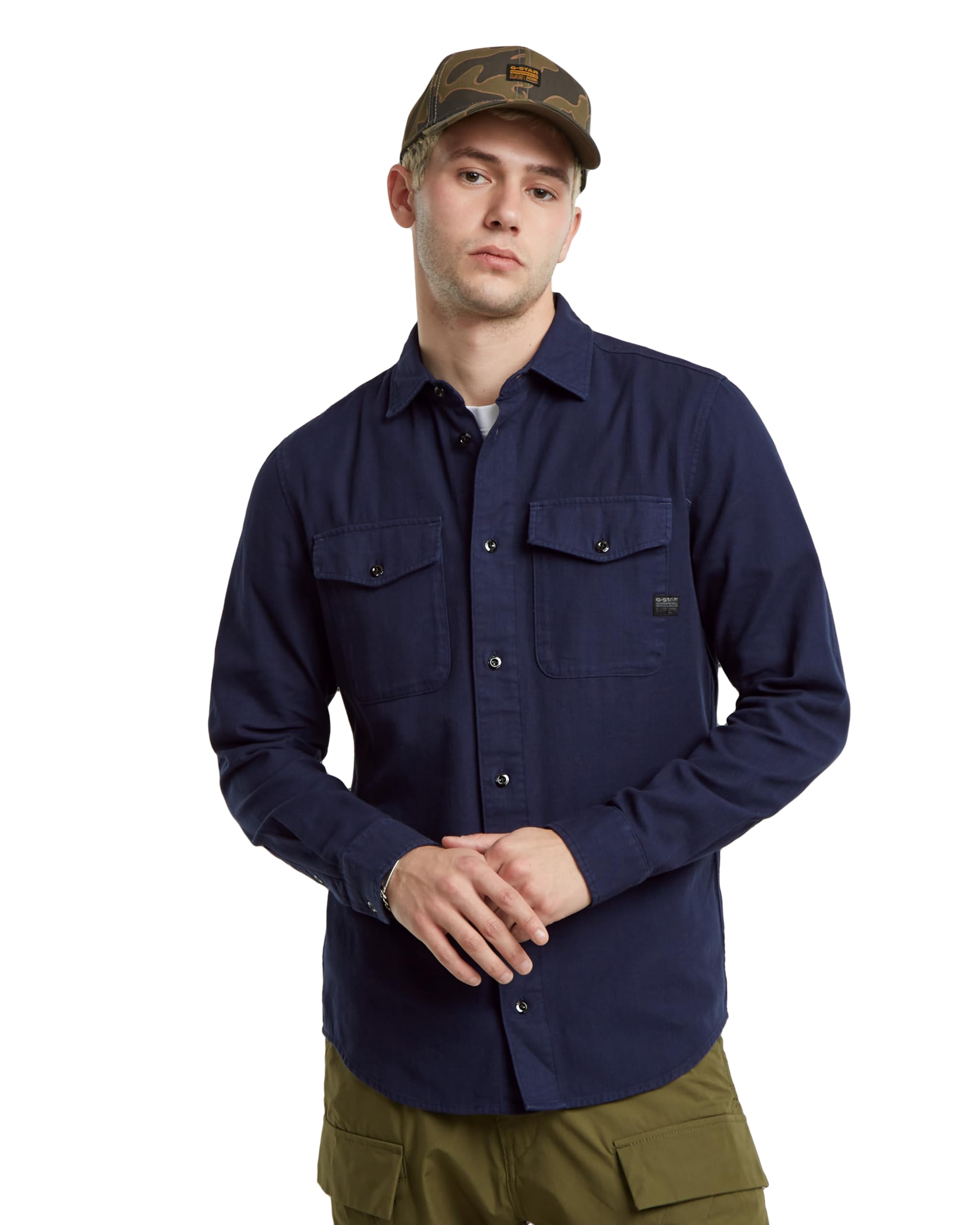 G-Star Herren Marine Slim Long Sleeve Shirt