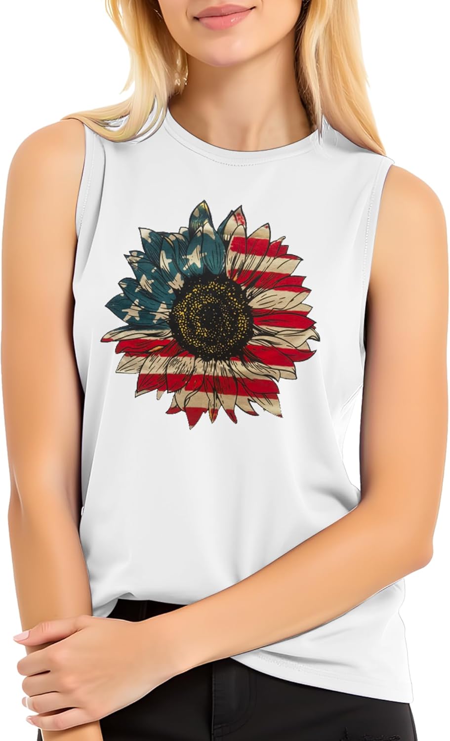 USA Shirts for Women 4th of July Shirt Women Cute Patriotic Print Tshirt America Tee Tops - Image 4
