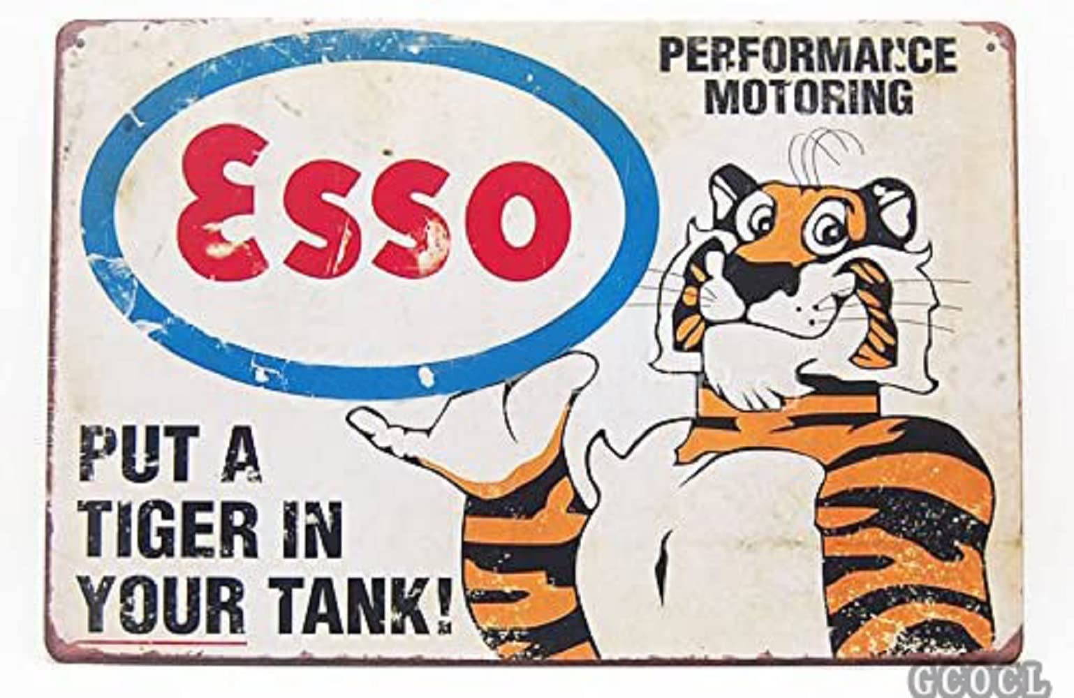 Esso Put a Tiger in Your Tank Metal Tin Sign Wall Decorative Sign By 66retro