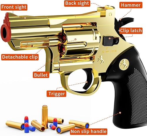 Miniatura 24 de Pistola de juguete con bala suave, puede disparar balas de esponja, con 40 balas, para edades de 6, 7, 8, 9, 10 años, niños y niñas (verde)