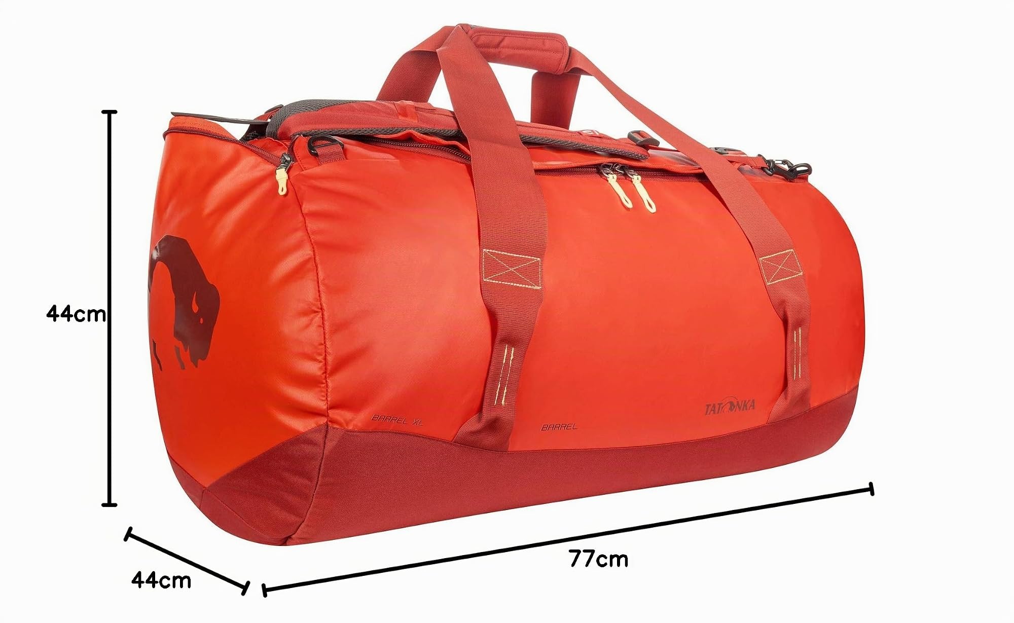 Tatonka Barrel XL Reisetasche - 110 Liter - wasserfeste Tasche aus LKW-Plane mit Rucksackfunktion und großer Reißverschluss-Öffnung - große Rucksacktasche - robust und pflegeleicht