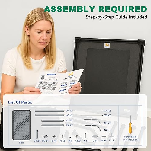 Miniatura 7 de Sytopia Cama elevada para perros grandes de 42 pulgadas, a prueba de masticaciones, con malla transpirable, marco duradero, estilo hamaca