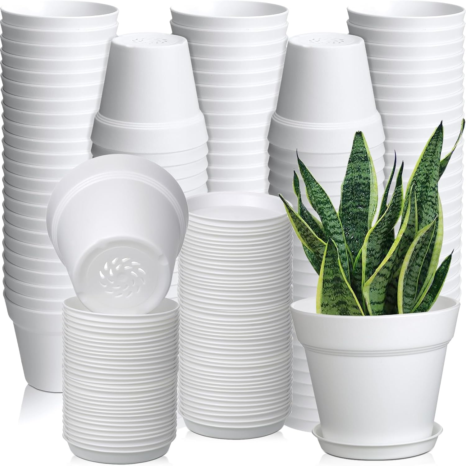 Gejoy 96 Pack 4 Inch Plant Pots Bulk Small Pots for Plants