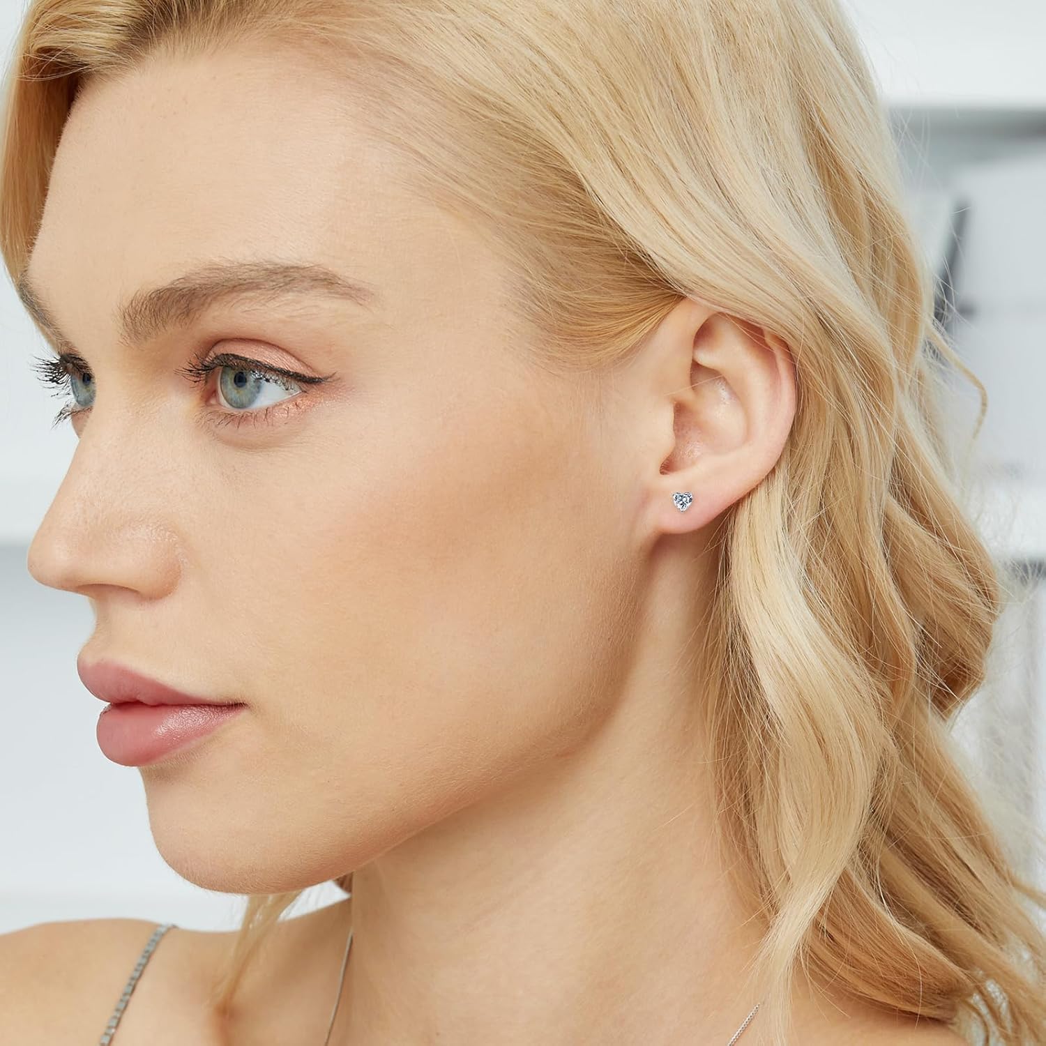 VOLUKA 316L Surgical Stainless Steel Hypoallergenic 3 Pairs Cubic Zirconia Stud Earrings Set for Women Men - Image 6