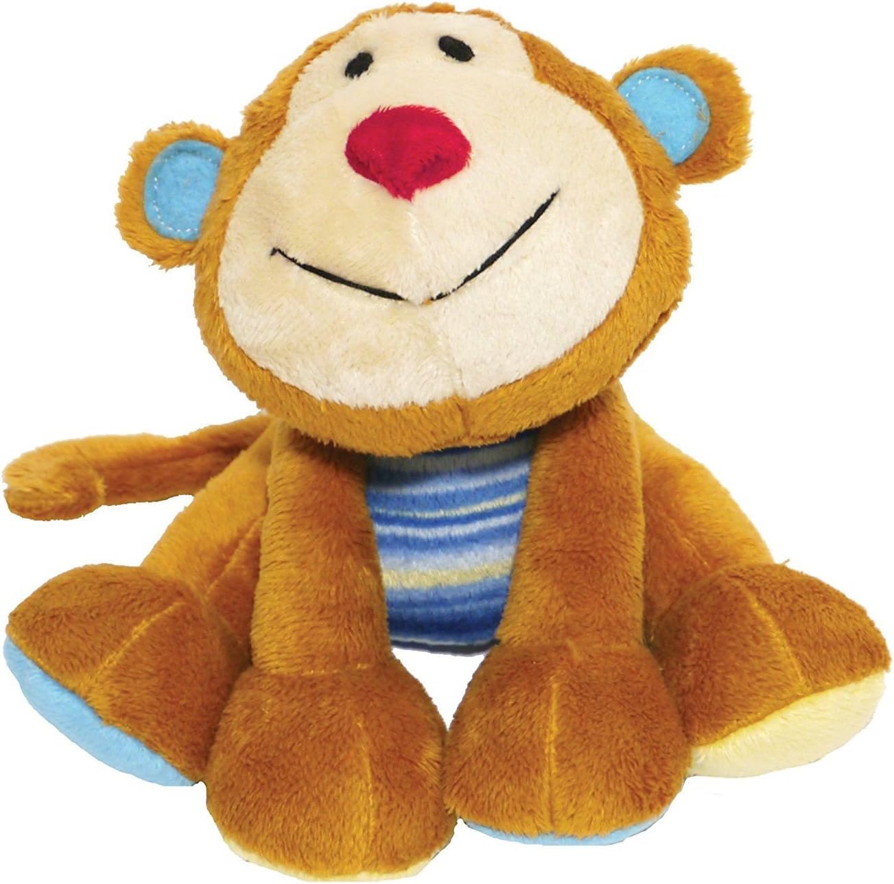Rosewood Marvin Monkey Dog Toy, brown/tan/blue