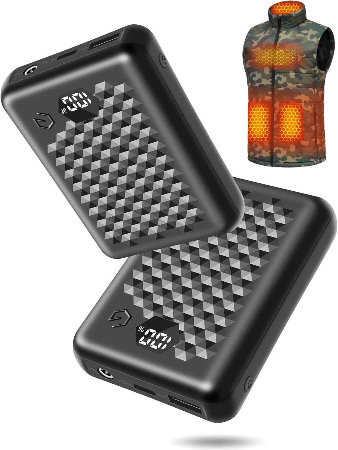 Wulcea Men Graphene Heated Vest + 2 Power Banks