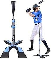 XTJHP Baseball Batting Tee: 5.8LB Stable Base, 24-45" Adjustable Height, Flexible Rubber Top for Hitting Practice