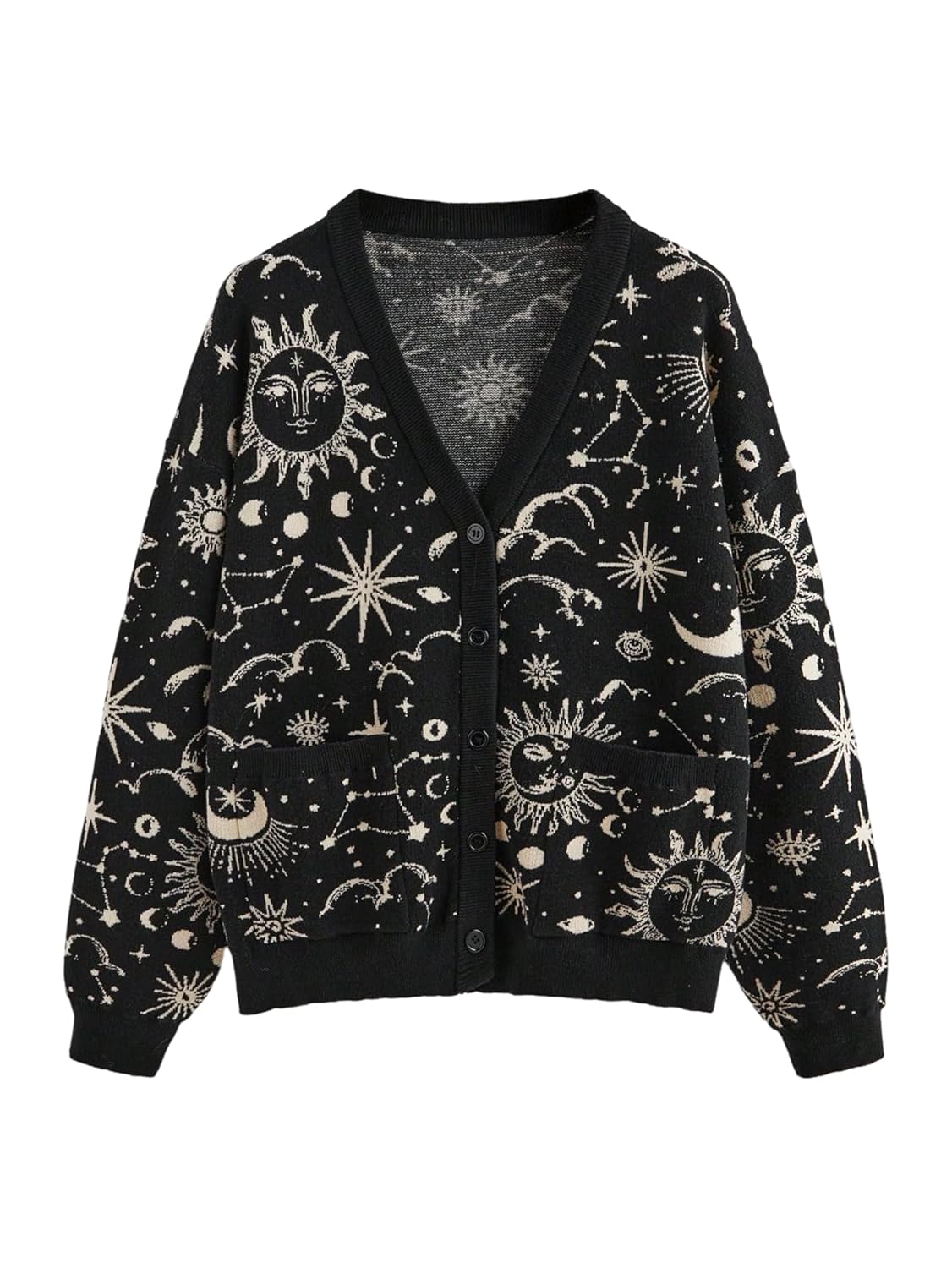 Womens Plus Size Paisley Cardigan Sweaters Boho Printed Button Up V Neck Long Sleeve Knitwear Tops Hippie Outerwear