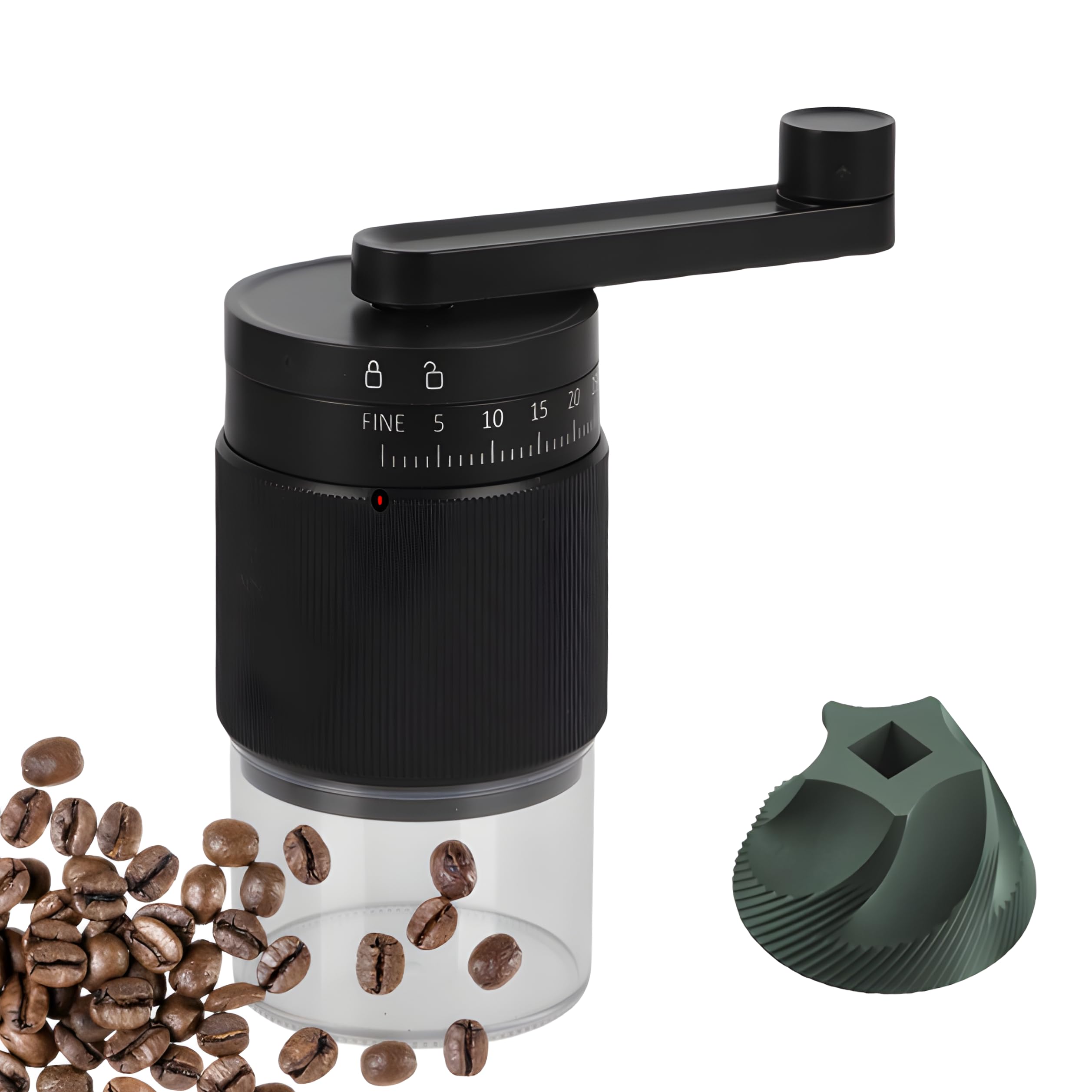 Manual Coffee Grinder 95 Ceramic Burr, Adjustable Coarse to Fine
