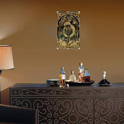 Miniatura 3 de Letrero de metal del zodiaco de Acuario de doce constelaciones, signo de estrella celestial, decoración del hogar, arte de pared retro de astrología