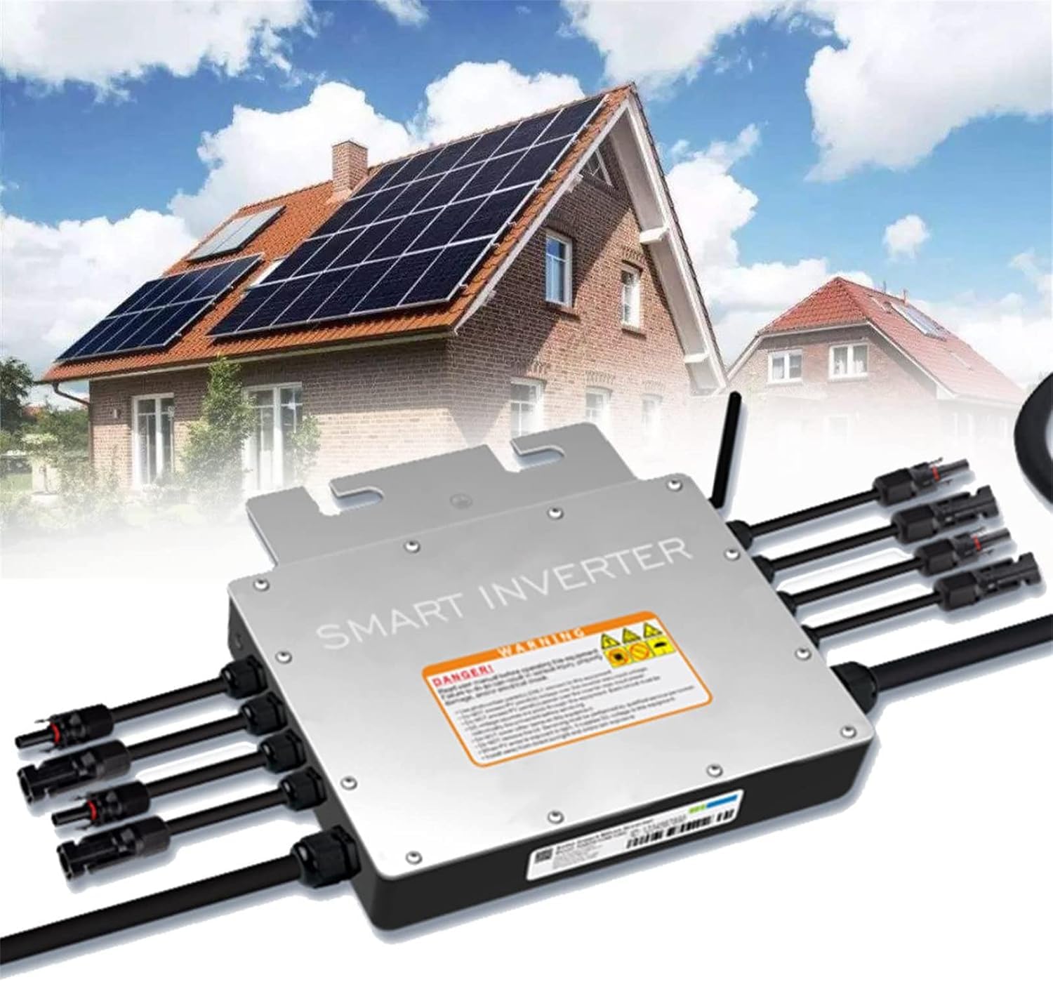 Micro onduleur solaire 1200 W, étanche IP65, contrôle WiFi, identification automatique, sortie AC 120 V/230 V pour une gestion efficace de l'énergie