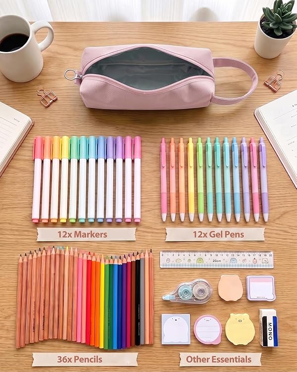 Fmeida Pink Pencil Case for Girls, Back to School Supplies Gift by Fmeida - Used condition - Image 4
