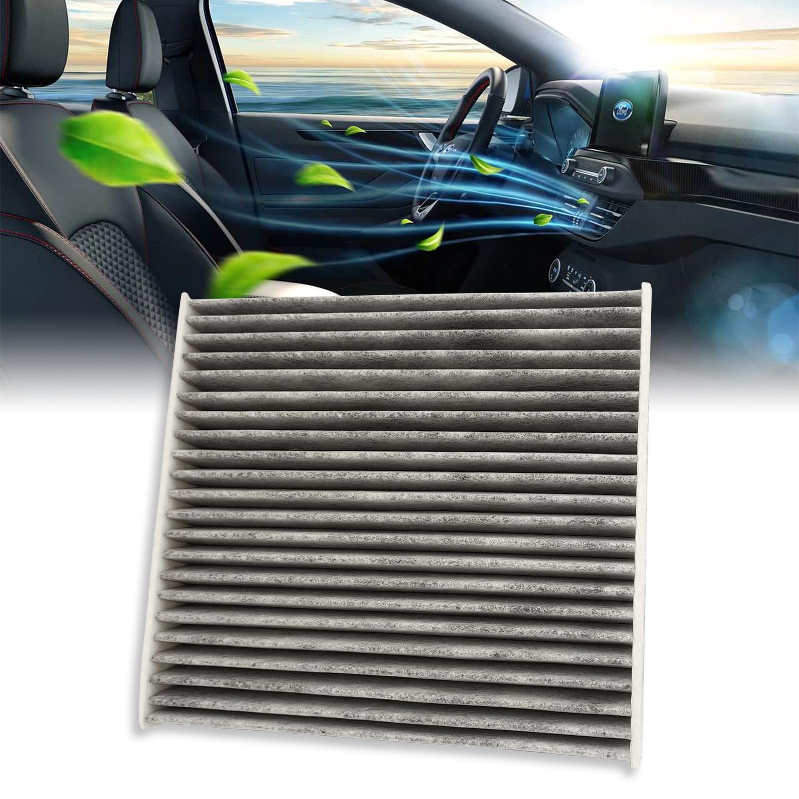 CF10285 Carbon Replacement for Cabin Air Filter includes Activated Carbon for Toyota Vehicles, Fresh Breeze Cabin Air Filter Replacement for Car Passenger