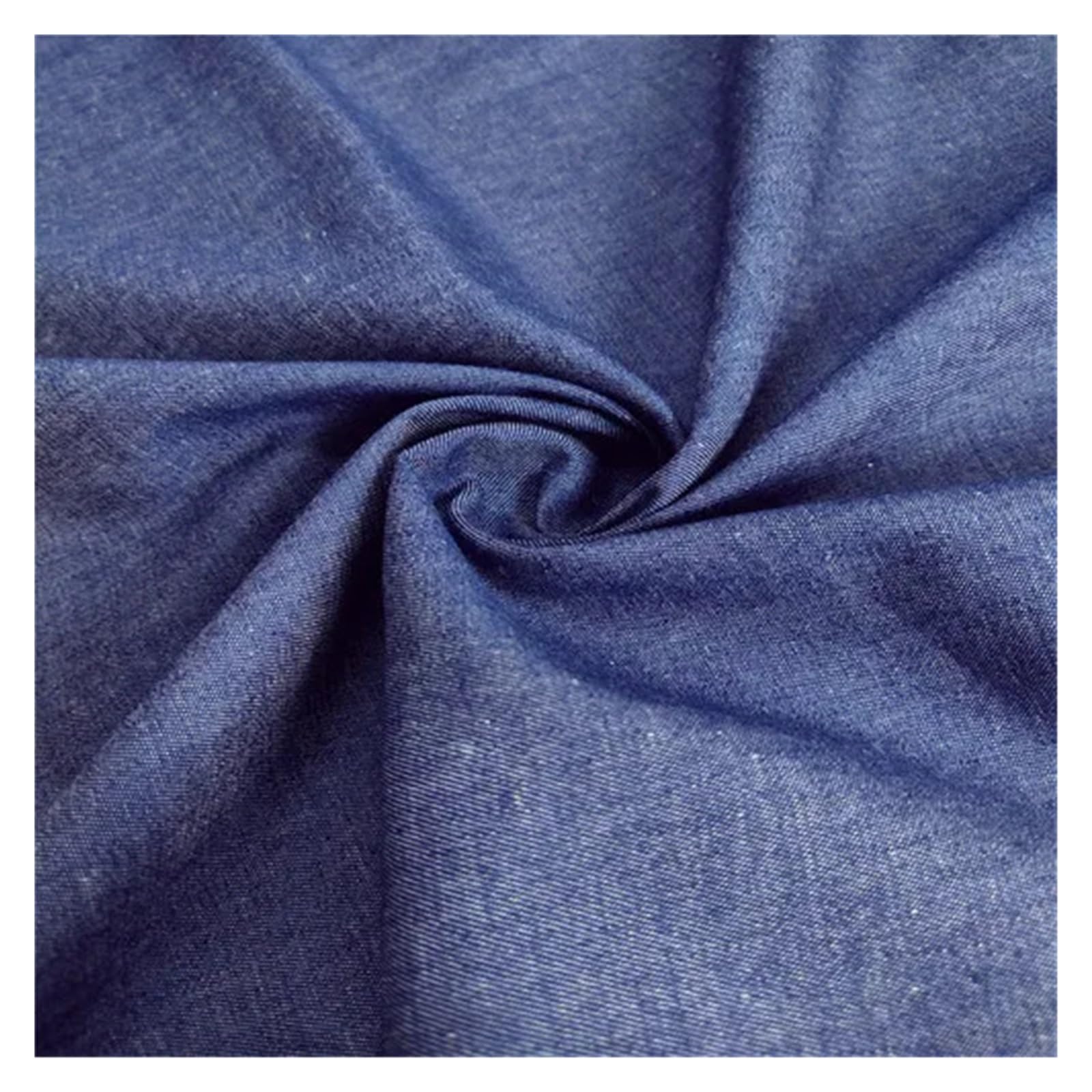 Tissu denim pour jeans en version tissu lavé épais couleur bleu foncé