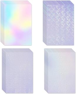 Holographic Sticker Paper, 36 Sheets Self Adhesive Waterproof Vinyl Sticker