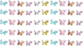 1 bolsa de decoración de uñas de mariposa, forma exquisita, color vibrante, realista, impresionante efecto visual, no se decolora, arte de uñas de mariposa 3D