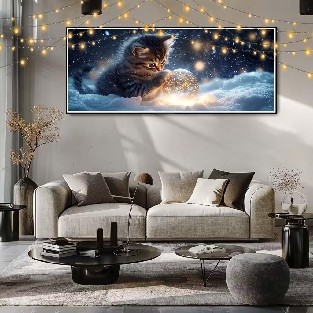 Malarstwo diamentowe 5D "zrób to sam" dla dzieci, kryształowa kulka, obraz do malowania diamentami (70 x 180 cm), tworzenie mozaiki według liczb, zestaw do malowania krzyżykowego, obraz dla dorosłych