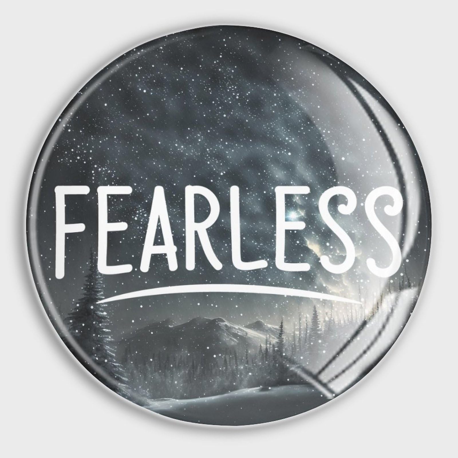 Imanes de refrigerador Fearless Magnets de vidrio con 4 piezas para pizarra
