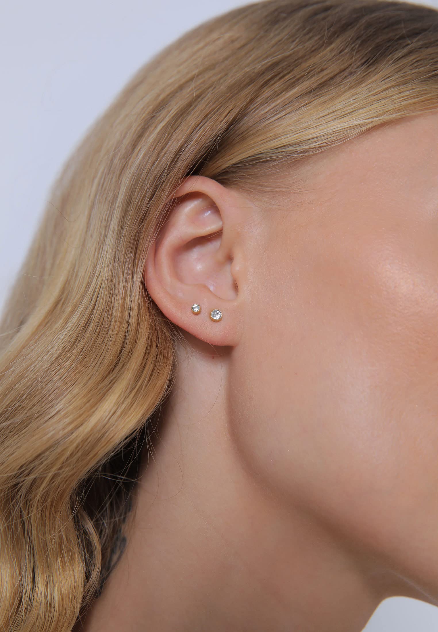 Elli Earrings Set 925 Sterling Silver Crystal