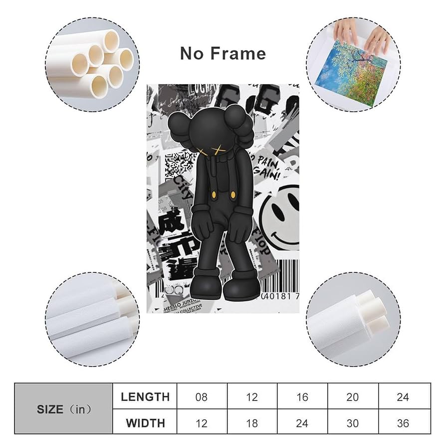 Kaws キャンバス　ポスター① Amazon.co.jp: カウズ ポスター アートパネル KAWS 絵画 セサミ