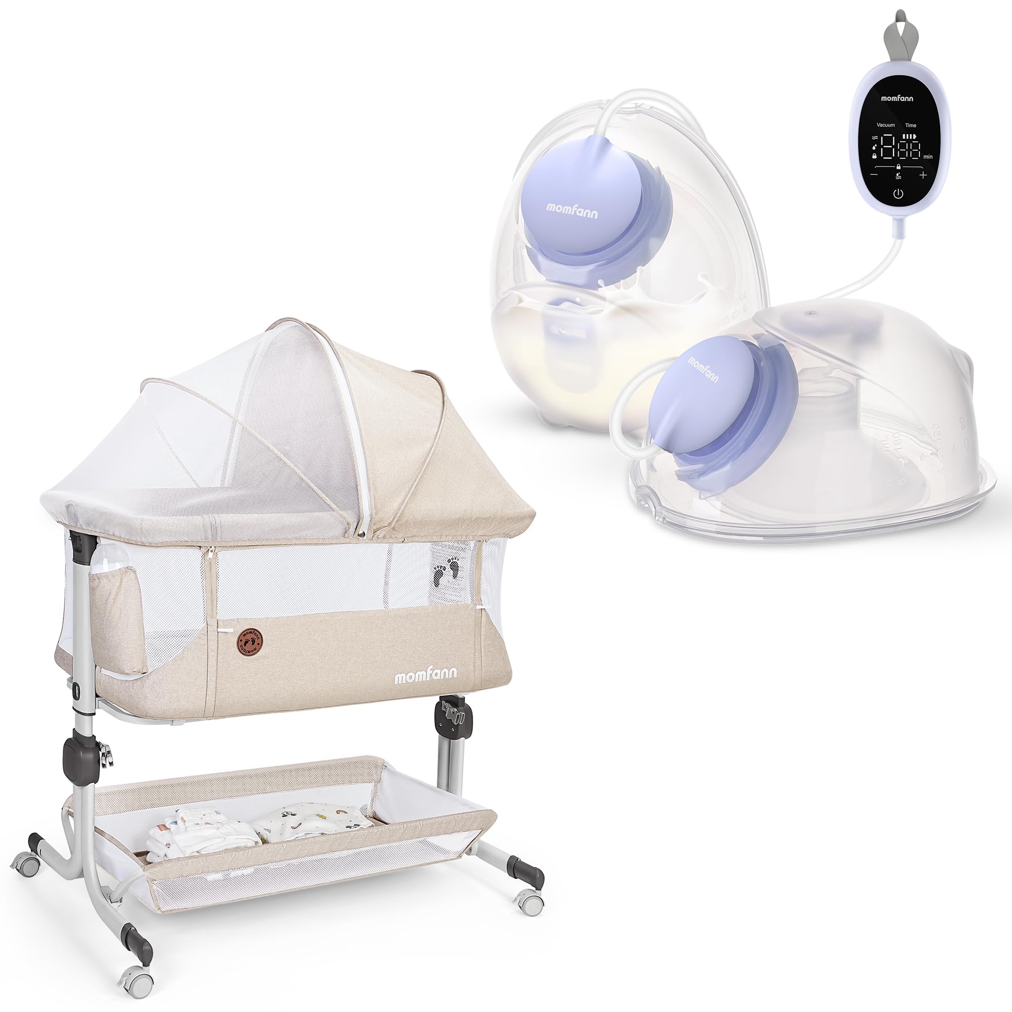 MOMFANNBaby Bedside Sleeper and Electric Breast Pump