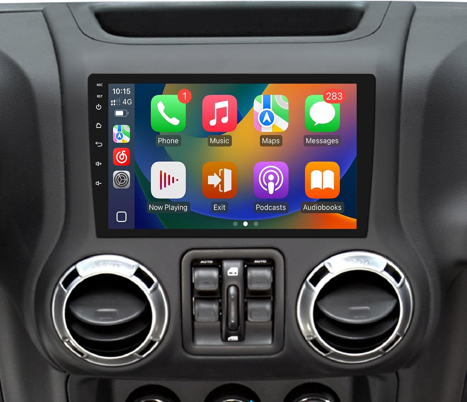 Android 12 Car Radio for Jeep Wrangler JK Compass Grand Cherokee Dodge Ram 1500 2500 3500 Stereo with Wireless Carplay Android Auto, 10.1" IPS Touch Screen for Jeep Wrangler JK 2007-2018