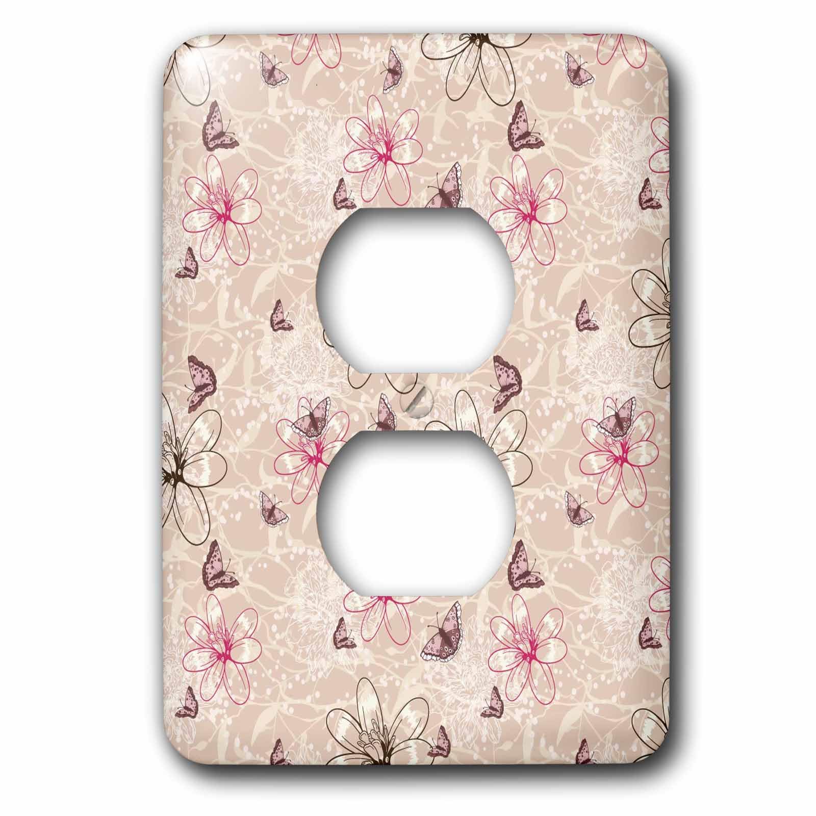 Placa de enchufe con mariposas decorativas para dormitorio infantil