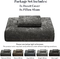 Vista 140 de PHF - Juego de funda de edredón de terciopelo auténtico tamaño individual, juego de funda de edredón ultra suave y transpirable de 2 piezas