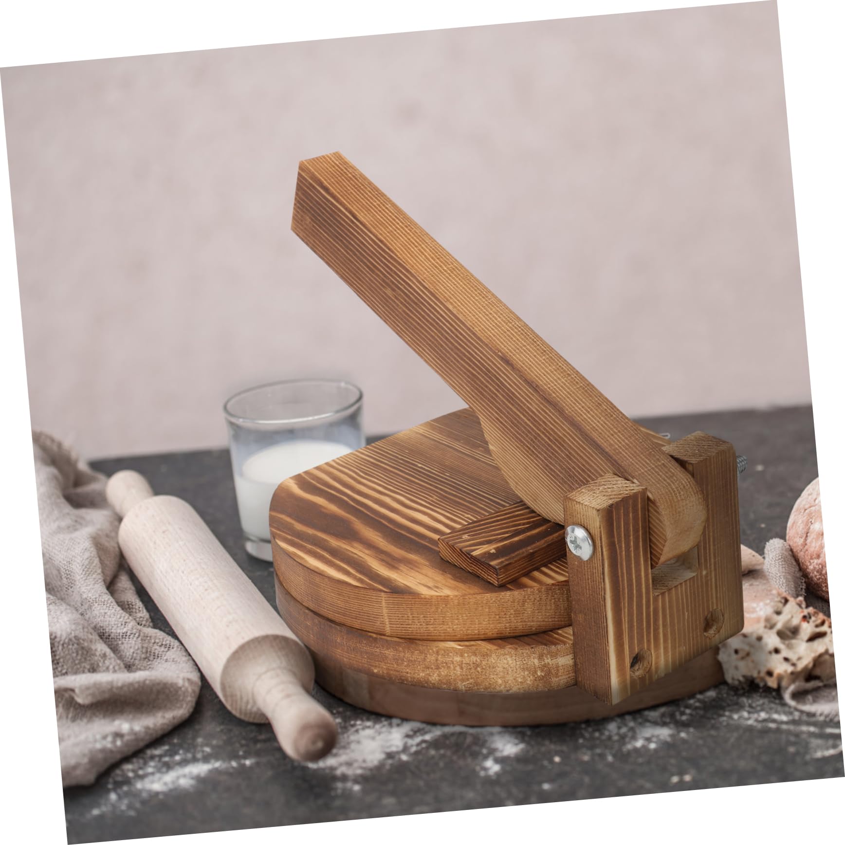 SOLUSTRE Dough Pressing Dumpling Wrapper Mold Wooden Dumpling Dough Presser Quality Tool
