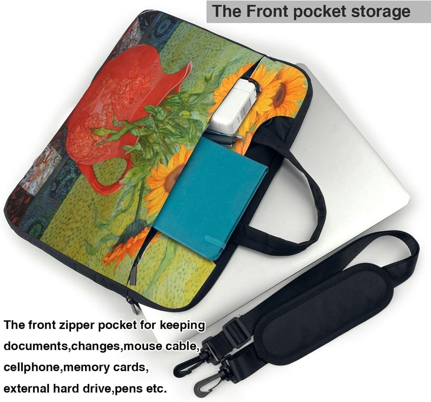 Enjoy Summer Laptop Bag, 15.6 inch Laptop Case Shoulder Messenger Bag Briefcase Computer Bag for Men Women