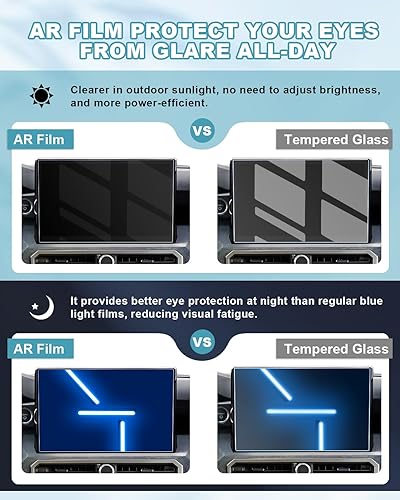 Miniatura 2 de CDEFG Paquete de 2 protectores de pantalla antirreflejos compatibles con Toyota Tacoma TRDLimitedTrailhunterSRSR5 2024 de 14 pulgadas, protector de