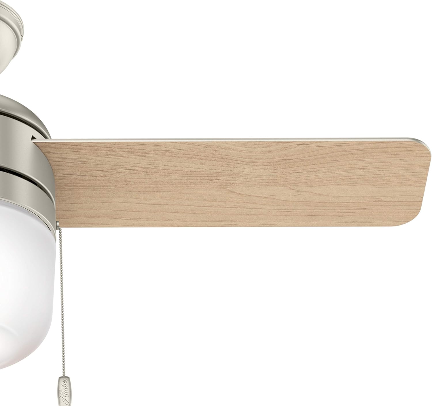 Hunter Fan 42 inch Contemporary Matte Nickel Indoor Ceiling Fan with Light Kit (Renewed)