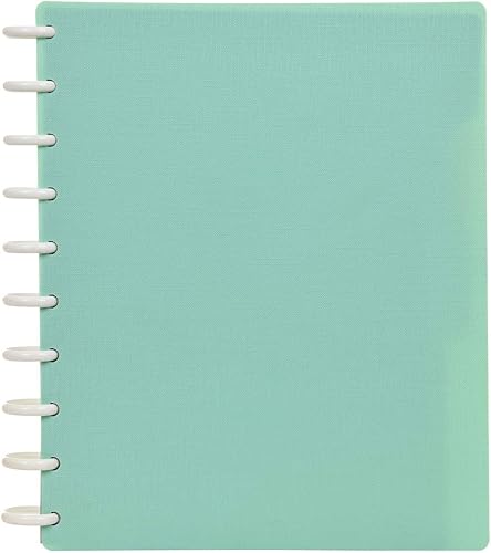 Vista 399 de Talia - Agenda personalizable con aros, (Fireworks Deep Lake, con discos Deep Lake, tamaño mediano (7.5 x 9.75 pulgadas).