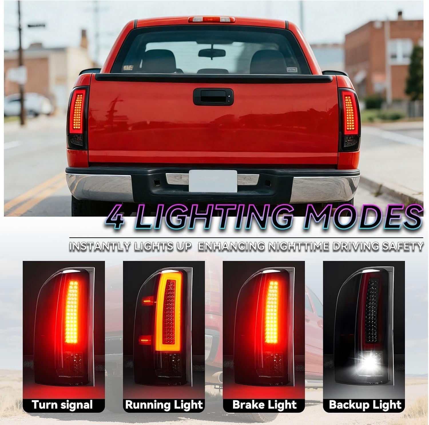 all-in-one LED Tail Light for 2007-2013 Chevy Silverado 1500, 2007-2014 Silverado 2500 HD & 3500 HD, 2008-2014 GMC Sierra 3500 HD,Upgraded Version Rear Taillight Assembly.