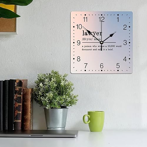 Miniatura 73 de Definición de recursos humanos Reloj de PVC con refranes inspiradores, números cuadrados, tipografía, impresión de poste de 12 pulgadas, silencioso