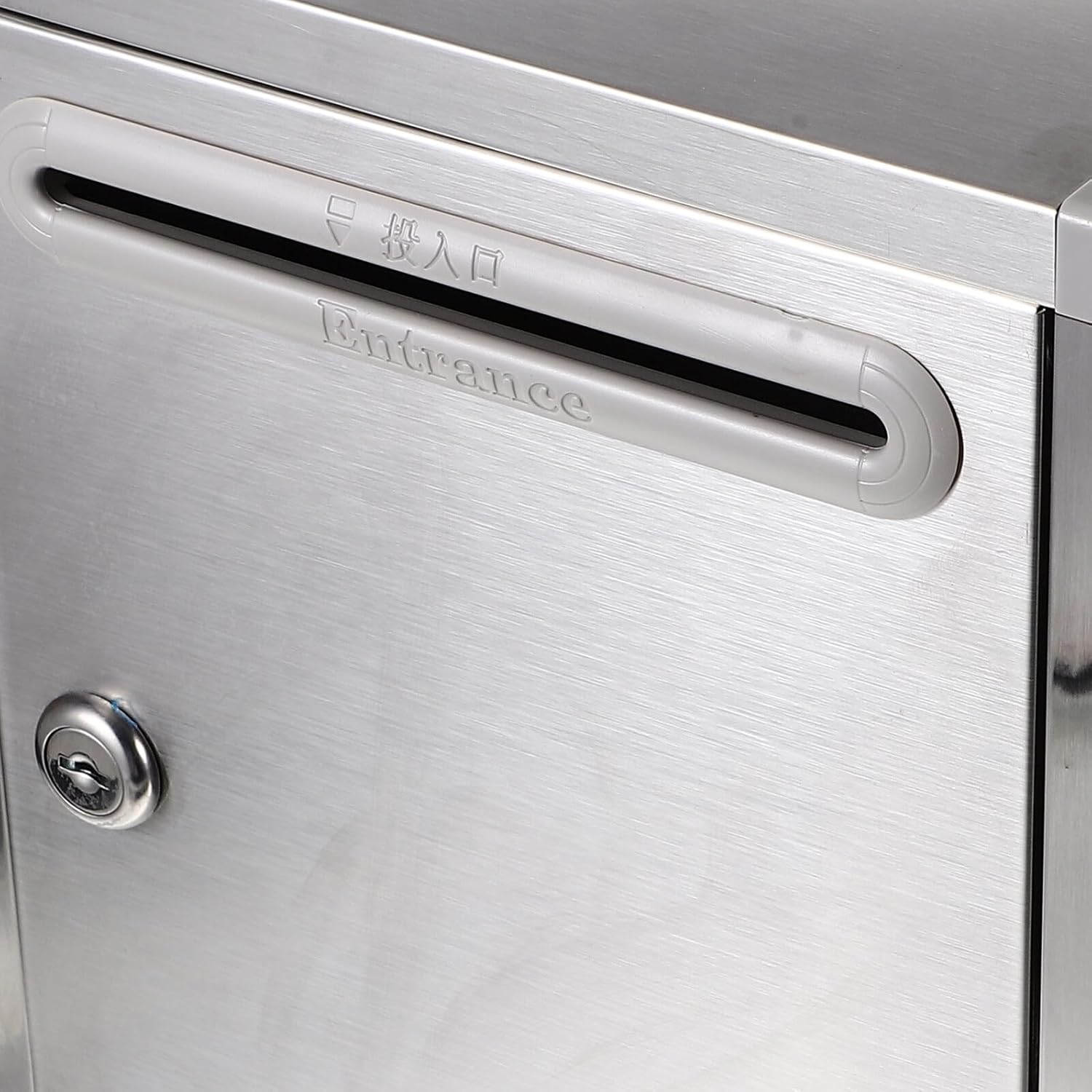 VALICLUD Stainless Steel Mailbox with Lock Wall Mount Outdoor Mailbox for Letters and Magazines Large Capacity Decorative Mail Box with Key Lock Weather-Resistant Post Box for Random Color