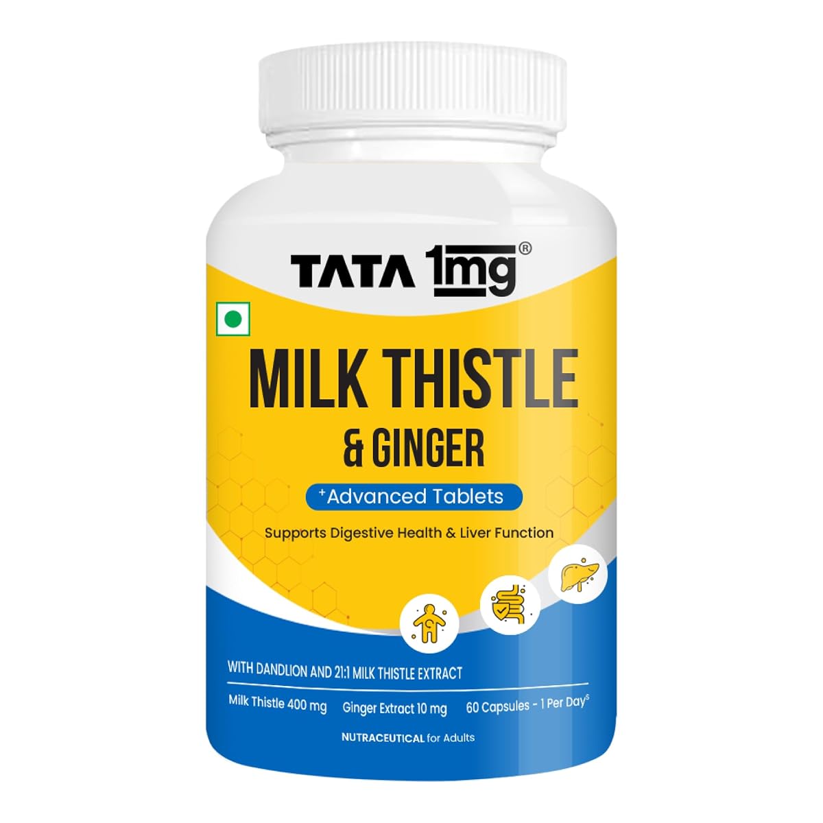 Tata 1mg Milk Thistle Liver Detox Capsules (Veg) - 60 Count | Liver Health