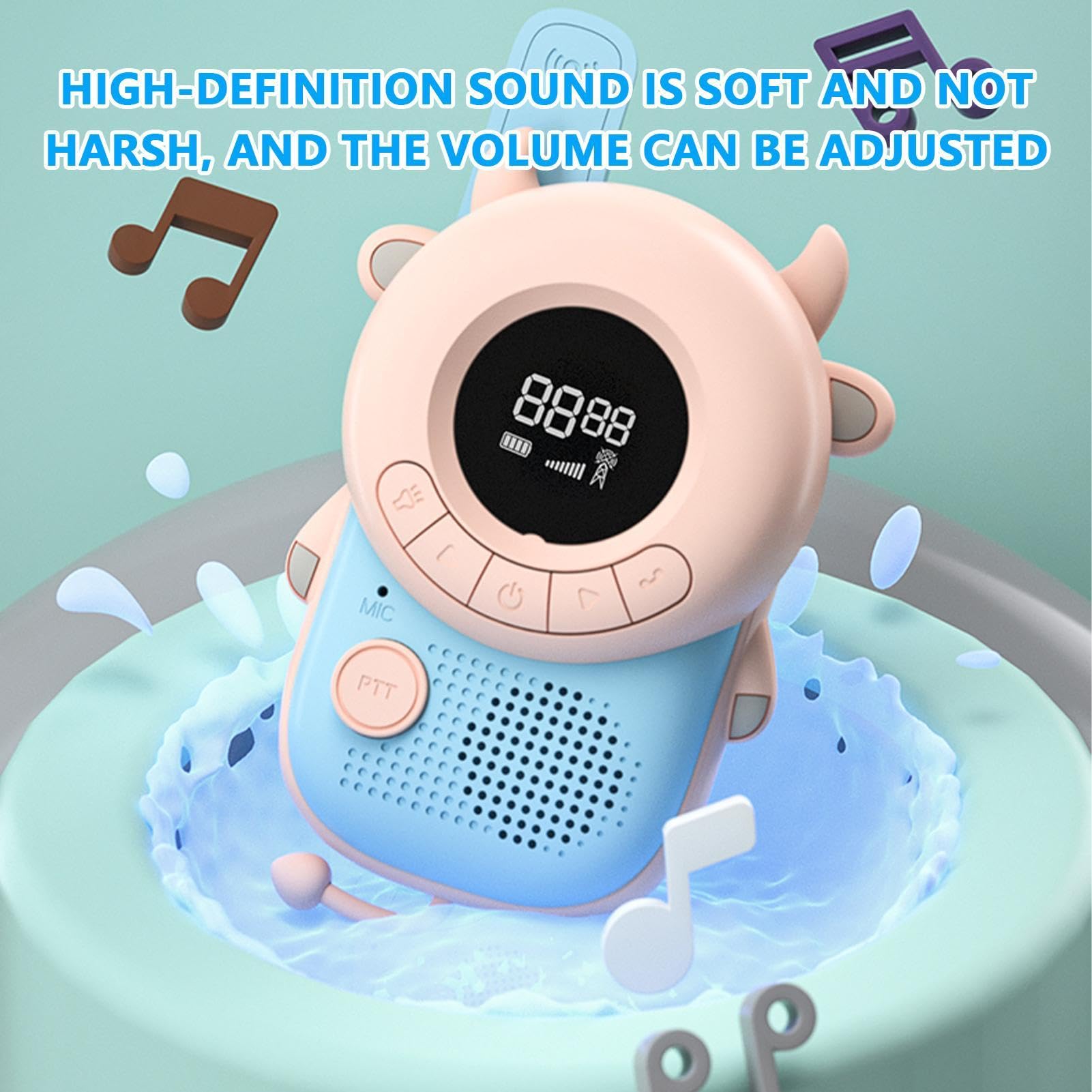 Walkie Talkies para Niños 2 Piezas Portátiles Largo Alcance Pantalla LCD