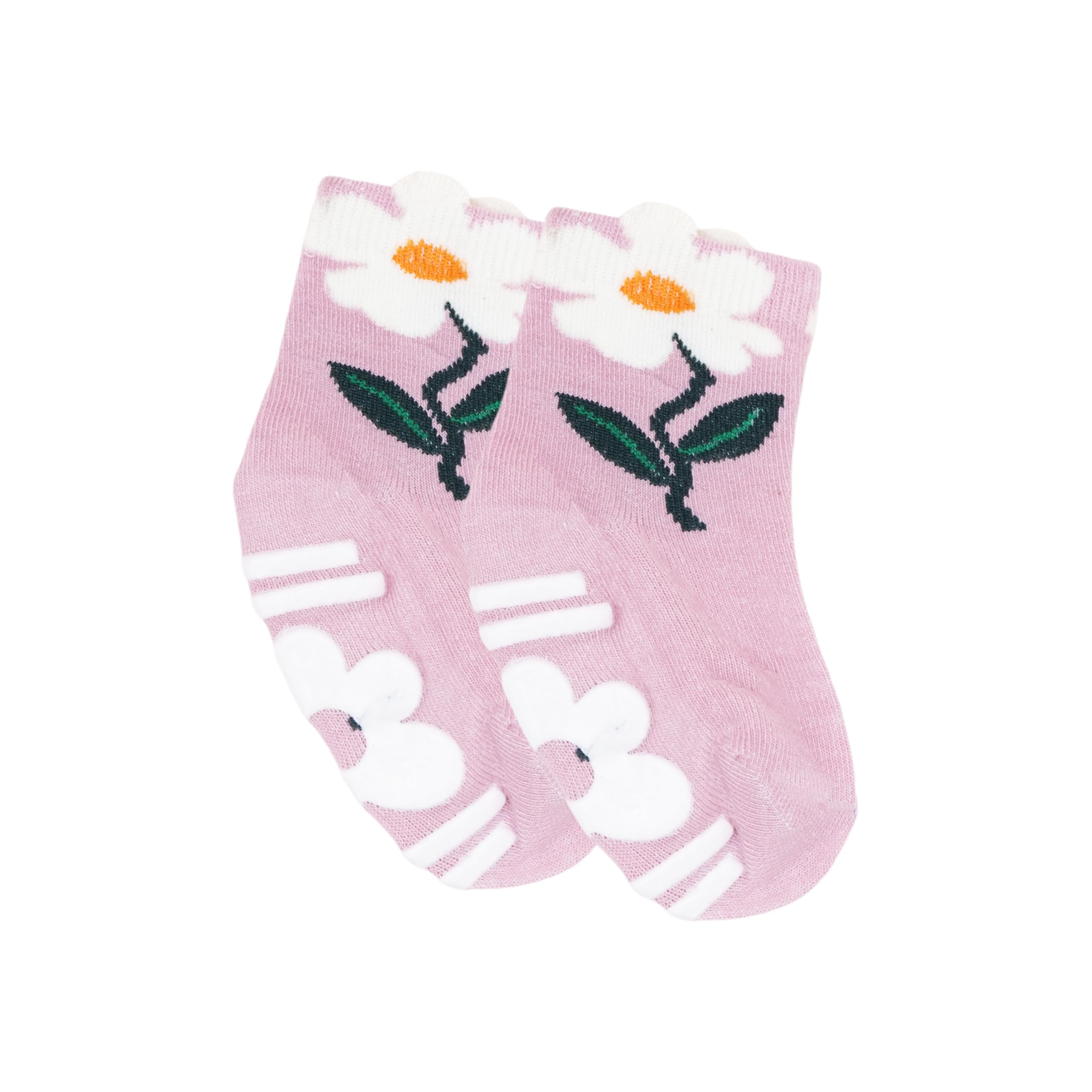 Secure Steps Anti-skid/slip socks for Baby Girl & Boy to Toddlers, cotton blend, Pack of 3/4/6, 0-1 Years, Premium Cotton, Crawling socks (IN, Age, 0 Months, 12 Months, 3, Floral Design)