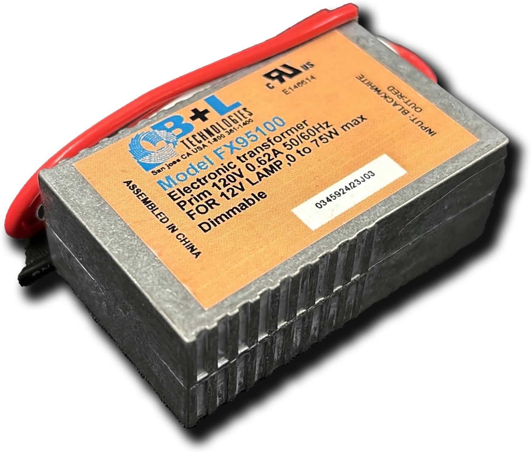 B+L Technologies FX95100 120V-12V 75W Dimmable Down to 0 Watts 73227