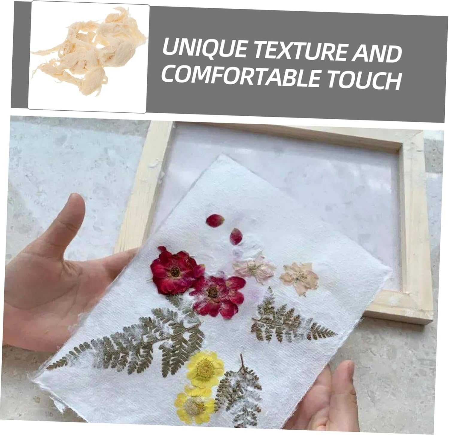 AUTSUPPL 1bag DIY Handmade Paper Pulp Kit Natural Wooden Pulp for Boy Girl Craft Projects Engaging Paper Making Experience Safe and Creative Activity for Boy Girl