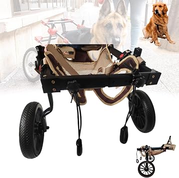 Adjustable Back Legs Dog Wheelchair, Dog Carts with 2-Wheels, Lightweight Pets Back Limb Walking Mobility Aids, Pet Wheelchairs Leg Brace and Hip Support for Small/Large DoggyXX-Large