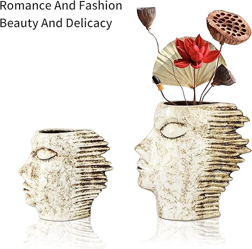 Miniatura 5 de Layameis Jarrón de cerámica único para plantas acuáticas  Maceta moderna y estética para decoración ecléctica del hogar  Jarrón grande, jarrón de