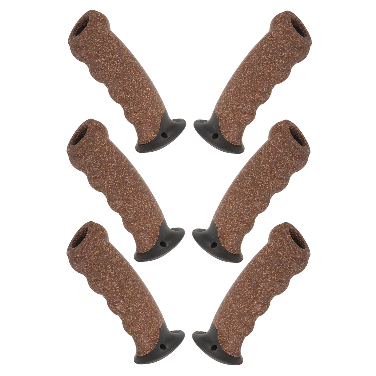 Lot de 6 Poignées en Liège Jaune pour Bâtons de Randonnée et Ski Poignées Ergonomiques de Rechange Résistantes à L’Abrasion Compatibles Bâtons Trekking