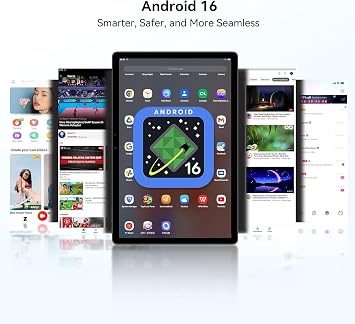 Blackview Android 16 Tablet with 36GB RAM + 256GB ROM (2TB TF), 13 Inch Gaming Tablet with 50MP + 13MP Dual Camera, 5G WiFi 2K FHD Large Display, WideVine L1, Octa Core T620, 11000 mAh