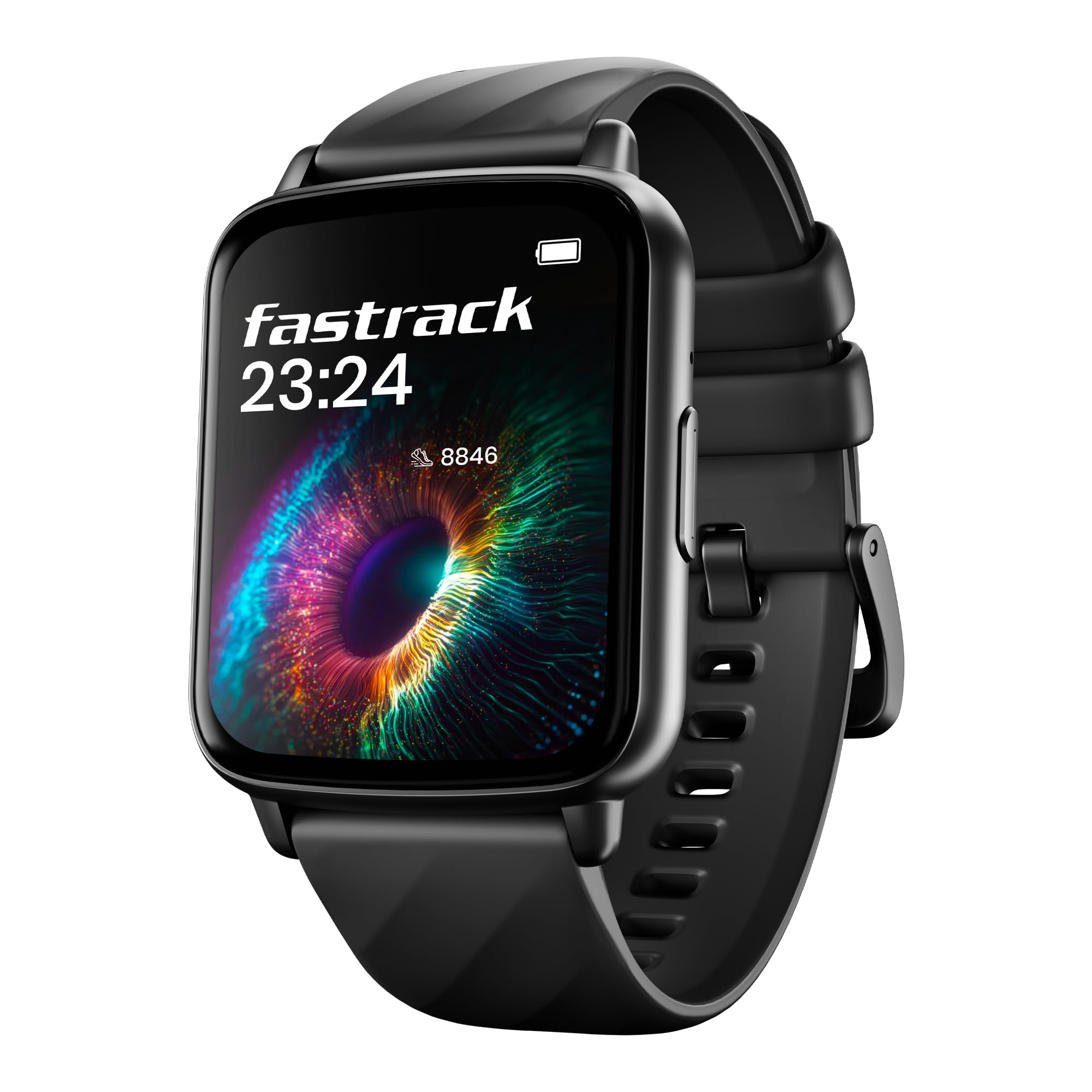 Fastrack Volt S1 Smart Watch for Man and Women Latest with 1.83" Display, Silicone Strap, BT Calling, 100+ Sports Modes, Heart Rate, SpO2, IP68, Ideal Smartwatch for Boys and Girls (Black)-image-43