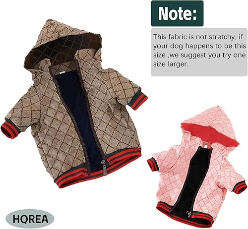 Miniatura 2 de HQREA Sudadera con capucha para perro, ropa de lujo para perro, chaqueta de invierno para perro, ropa clásica para mascotas, abrigo de bulldog