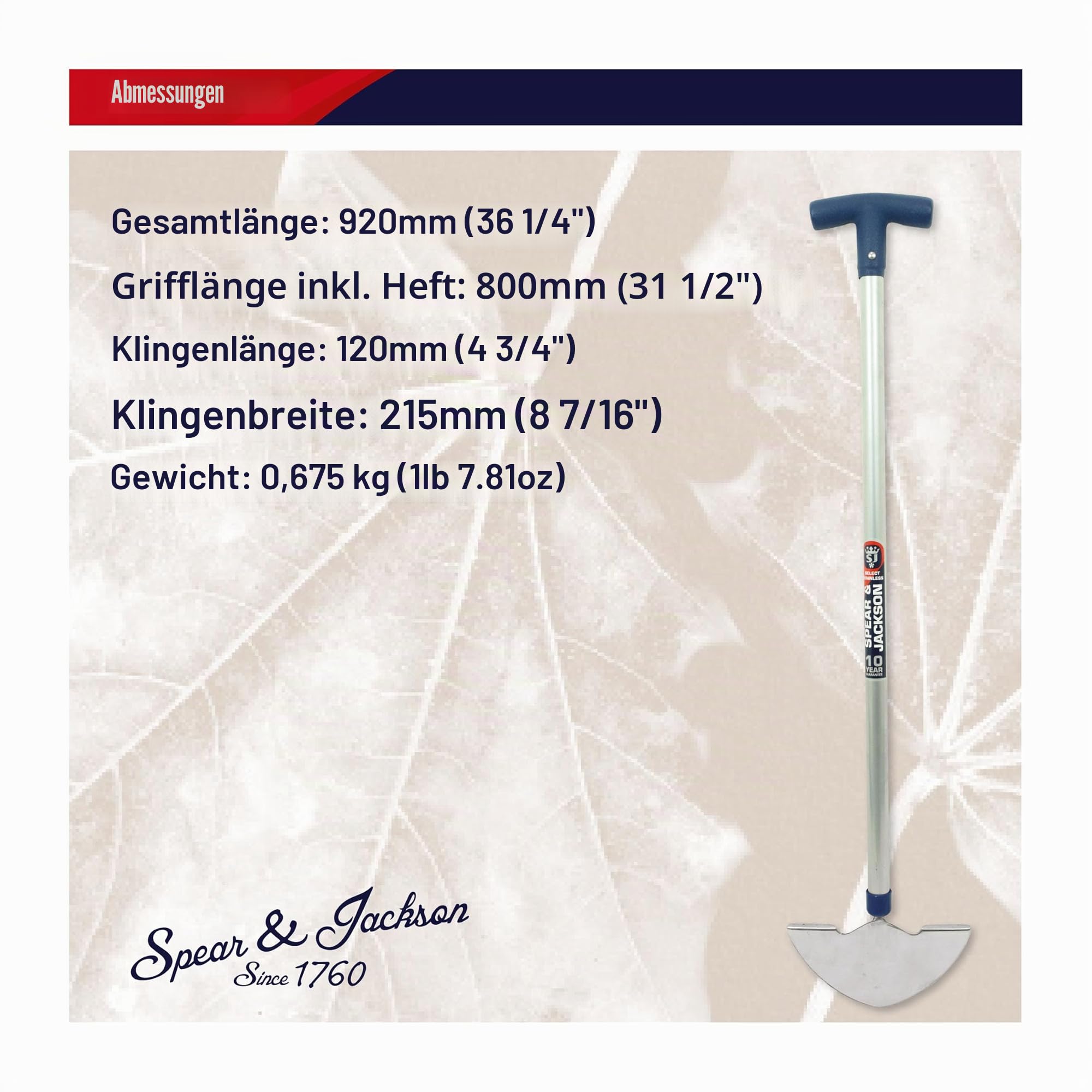 Spear & Jackson 3164EL Select Edelstahl-Rasenkantenstecher