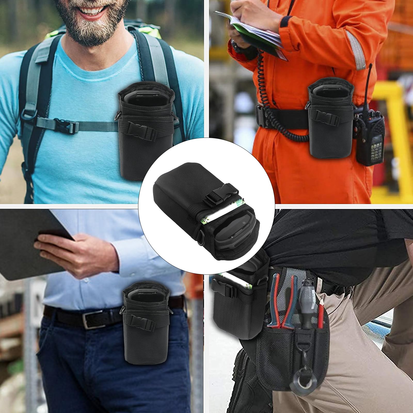 Funda de nailon para escáner con clip de cinturón resistente para Symbol Zebra TC53 TC70 TC77 Honeywell EDA50 70E escáner de código de barras portátil